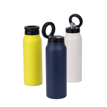 LinkHydra by Shezalo – Magnetic Phone Holder Bottle with Straw & 24-Hour Insulatio